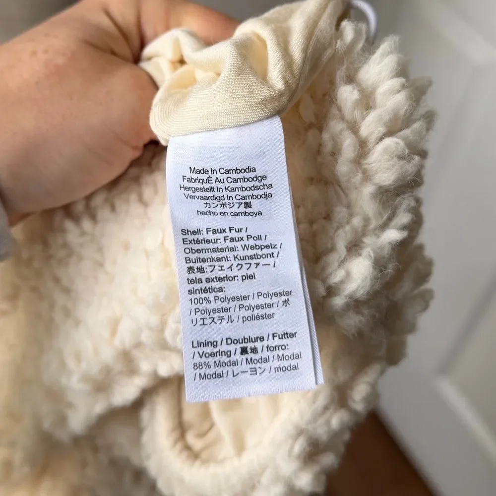 NWT J. Crew Sherpa Half-Zip Fleece Pullover Size Large